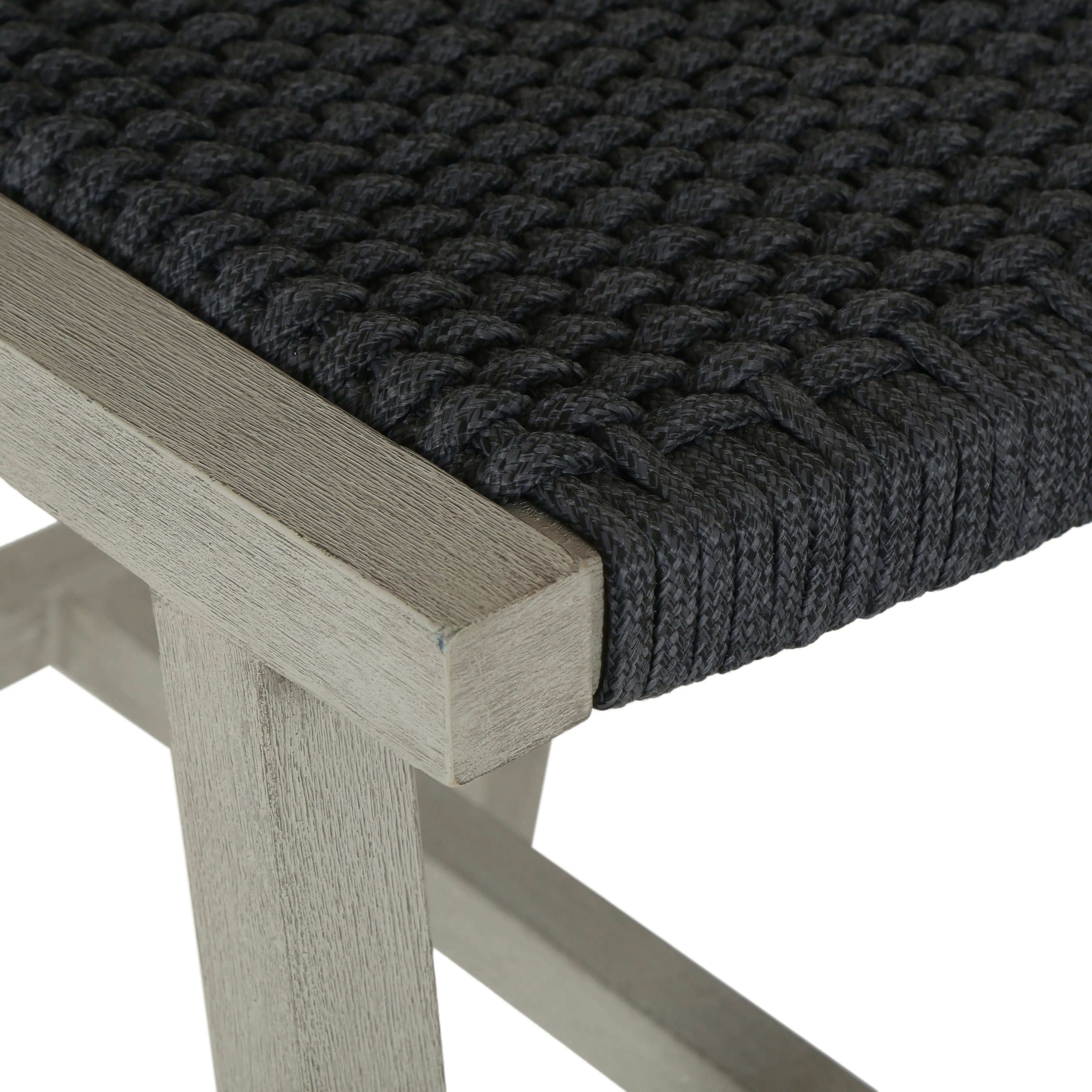 Featuring Delano Grey Outdoor Counter Stool by Four Hands at Amethyst Home. A textural take on outdoor styling, weathered grey teak welcomes thick, handwoven rope seating in an inviting dark grey. Cover or store indoors during inclement weather and when not in use.Overall Dimensions: 19.75"W x 24"L x 37.50"H
Collection: SolanoColors: Weathered Grey-Fsc ,Thick D. Amethyst Home provides interior design, new home construction design consulting, vintage area rugs, and lighting in the Miami metro area.
