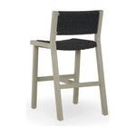 Featuring Delano Grey Outdoor Counter Stool by Four Hands at Amethyst Home. A textural take on outdoor styling, weathered grey teak welcomes thick, handwoven rope seating in an inviting dark grey. Cover or store indoors during inclement weather and when not in use.Overall Dimensions: 19.75"W x 24"L x 37.50"H
Collection: SolanoColors: Weathered Grey-Fsc. Amethyst Home provides interior design, new home construction design consulting, vintage area rugs, and lighting in the Salt Lake City metro area.