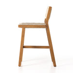 A textural take on outdoor styling, the Delano Natural Teak stool welcomes thick, handwoven rope seating in an inviting ivory. Safe for outdoor spaces. Cover or store indoors during inclement weather and when not in use. Amethyst Home provides interior design, new home construction design consulting, vintage area rugs, and lighting in the Washington metro area.