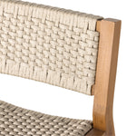A textural take on outdoor styling, the Delano Natural Teak stool welcomes thick, handwoven rope seating in an inviting ivory. Safe for outdoor spaces. Cover or store indoors during inclement weather and when not in use. Amethyst Home provides interior design, new home construction design consulting, vintage area rugs, and lighting in the Newport Beach metro area.