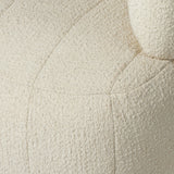 The ultimate in polished media style seating has arrived. Framed in oak, this 360-degree swivel chair is constructed with two separate pieces â€” the seat and the back. The piece features evenly spaced spring suspension and a soft snow textile stitched into 5.5-inch channels for stylish comfort.Collection: Farro Amethyst Home provides interior design, new home construction design consulting, vintage area rugs, and lighting in the Seattle metro area.