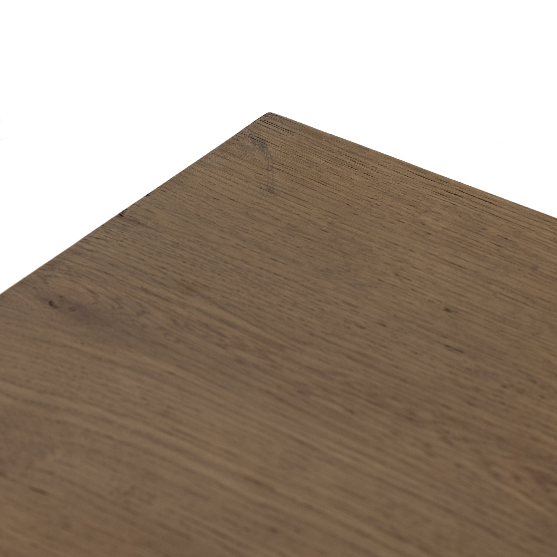 A slight cradle base of gunmetal-finished iron supports a clean-lined coffee table made from thick oak veneer, with dual drawers for extra storage space. For a rich, one-of-a-kind look, black resin fills woods' natural cracks and graining. A subtle variance of resin placement and amount is to be expected, and reflective of materials' character-rich roots. Amethyst Home provides interior design, new construction, custom furniture, and area rugs in the Alpharetta metro area.
