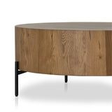 Featuring Eaton Amber Oak Drum Coffee Table by Four Hands at Amethyst Home. no descriptionOverall Dimensions: 38"W x 38"L x 16"H
Collection: HaidenColors: Dark Gunmetal ,Amber Oak ResinMaterials: Iron ,Thick Oak Veneer Weight: 55.12 lbsClearance from Floor: 6.0"Distance Between Legs (Front to Back): 19.75"Distance Between Legs (Side to Side): 19.75"Tabletop Thickness: 10.0". Amethyst Home provides interior design, new construction, custom furniture, and area rugs in the Monterey metro area.