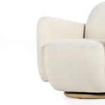 Featuring Enya Gibson White Swivel Chair by Four Hands at Amethyst Home. With soft volume and exaggerated curves, the Enya Gibson White Swivel Chair is upholstered with high-performance fabric atop a plinth-style swivel base. Performance fabrics are specially created to withstand spills, stains, high traffic and wear, ensuring long-term comfort and unmatched durability.
Overall Dimensions: 30". Amethyst Home provides interior design services, furniture, rugs, and lighting in the Dallas metro area.