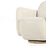 Featuring Enya Gibson White Swivel Chair by Four Hands at Amethyst Home. With soft volume and exaggerated curves, the Enya Gibson White Swivel Chair is upholstered with high-performance fabric atop a plinth-style swivel base. Performance fabrics are specially created to withstand spills, stains, high traffic and wear, ensuring long-term comfort and unmatched durability.
Overall Dimensions: 30". Amethyst Home provides interior design services, furniture, rugs, and lighting in the Dallas metro area.
