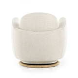 Featuring Enya Gibson White Swivel Chair by Four Hands at Amethyst Home. With soft volume and exaggerated curves, the Enya Gibson White Swivel Chair is upholstered with high-performance fabric atop a plinth-style swivel base. Performance fabrics are specially created to withstand spills, stains, high traffic and wear, ensuring long-term comfort and unmatched durability.
Overall Dimensions. Amethyst Home provides interior design services, furniture, rugs, and lighting in the Kansas City metro area.