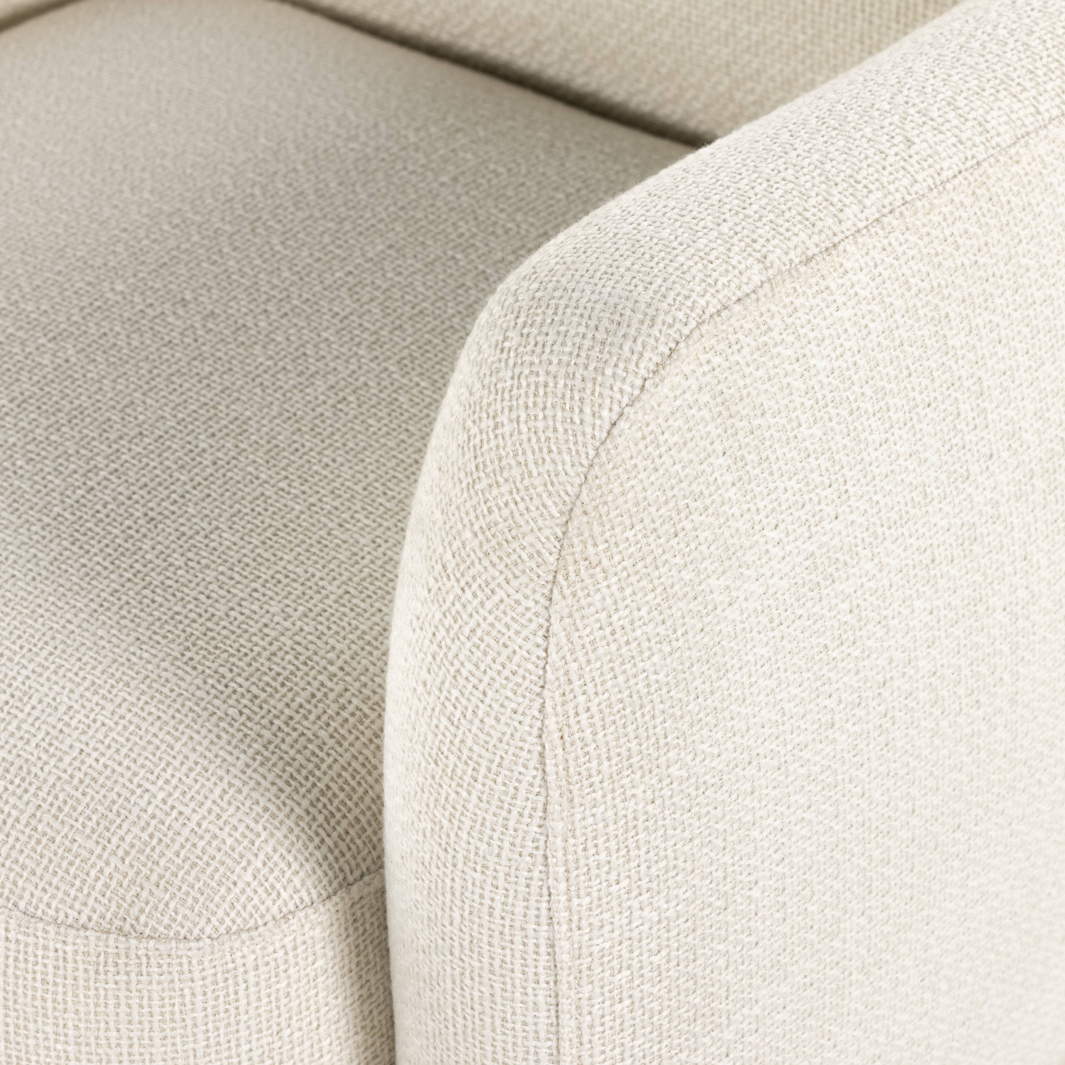 Featuring Enya Gibson White Swivel Chair by Four Hands at Amethyst Home. With soft volume and exaggerated curves, the Enya Gibson White Swivel Chair is upholstered with high-performance fabric atop a plinth-style swivel base. Performance fabrics are specially created to withstand spills, stains, high traffic and wear, ensuring long-term comfort and unmatched durability.
Overall Dimensions: 30"W. Amethyst Home provides interior design services, furniture, rugs, and lighting in the Miami metro area.