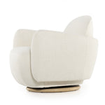 Featuring Enya Gibson White Swivel Chair by Four Hands at Amethyst Home. With soft volume and exaggerated curves, the Enya Gibson White Swivel Chair is upholstered with high-performance fabric atop a plinth-style swivel base. Performance fabrics are specially created to withstand spills, stains, high traffic and wear, ensuring long-term comfort and unmatched durability.
Overall Dimensions: 30"W. Amethyst Home provides interior design services, furniture, rugs, and lighting in the Omaha metro area.
