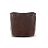 Featuring Farley Conroe Cigar Swivel Chair by Four Hands at Amethyst Home. Modern meets vintage on a 360-degree swivel. Designed with comfort in mind, this armless seating style is upholstered in a vintage-like top-grain leather with lustrous highs and lows. Blind tufting and subtly flared sides offer a true "sink-in" seating experience, while a 360-degree swivel adds modernity.
. Amethyst Home provides interior design, new construction, custom furniture, and area rugs in the Charlotte metro area.