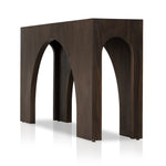Featuring Fausto Smoked Guanacaste Console Table by Four Hands at Amethyst Home. Clean and simple, with great impact. Made from smoked Guanacaste, shapely arches and block corners speak to the architectural inspiration behind this eye-catching console table.
Collection: WessonColors: Smoked GuanacasteMaterials: Guanacaste VeneerOverall Dimensions: 70"W x 16"L x 35"H Weight: 103.0. Amethyst Home provides interior design, new construction, custom furniture, and area rugs in the Calabasas metro area.