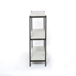 Featuring Felix Hammered Grey Small Console Table by Four Hands at Amethyst Home. Add a pop of sophistication to any space. Polished white marble lays three tiers of smooth shelving for an open style with plenty of surface area. Hammered grey framing places a feminine-industrial spin on console storage.
Overall Dimensions: 36"W x 10"L x 31"HColors: Hammered G. Amethyst Home provides interior design, new home construction design consulting, vintage area rugs, and lighting in the Seattle metro area.