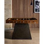 Handmade by skilled artisans, the Foosball Natural Brown Guanacaste Table is a one-of-a-kind game that features a beautiful blend of hand-finished Guanacaste wood and metal that’s been aged through a manual, month-long process using natural elements to bring unique character to each piece. Includes three balls. Amethyst Home provides interior design services, furniture, rugs, and lighting in the Dallas metro area.