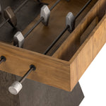 Handmade by skilled artisans, the Foosball Natural Brown Guanacaste Table is a one-of-a-kind game that features a beautiful blend of hand-finished Guanacaste wood and metal that’s been aged through a manual, month-long process using natural elements to bring unique character to each piece. Includes three balls. Amethyst Home provides interior design services, furniture, rugs, and lighting in the Miami metro area.