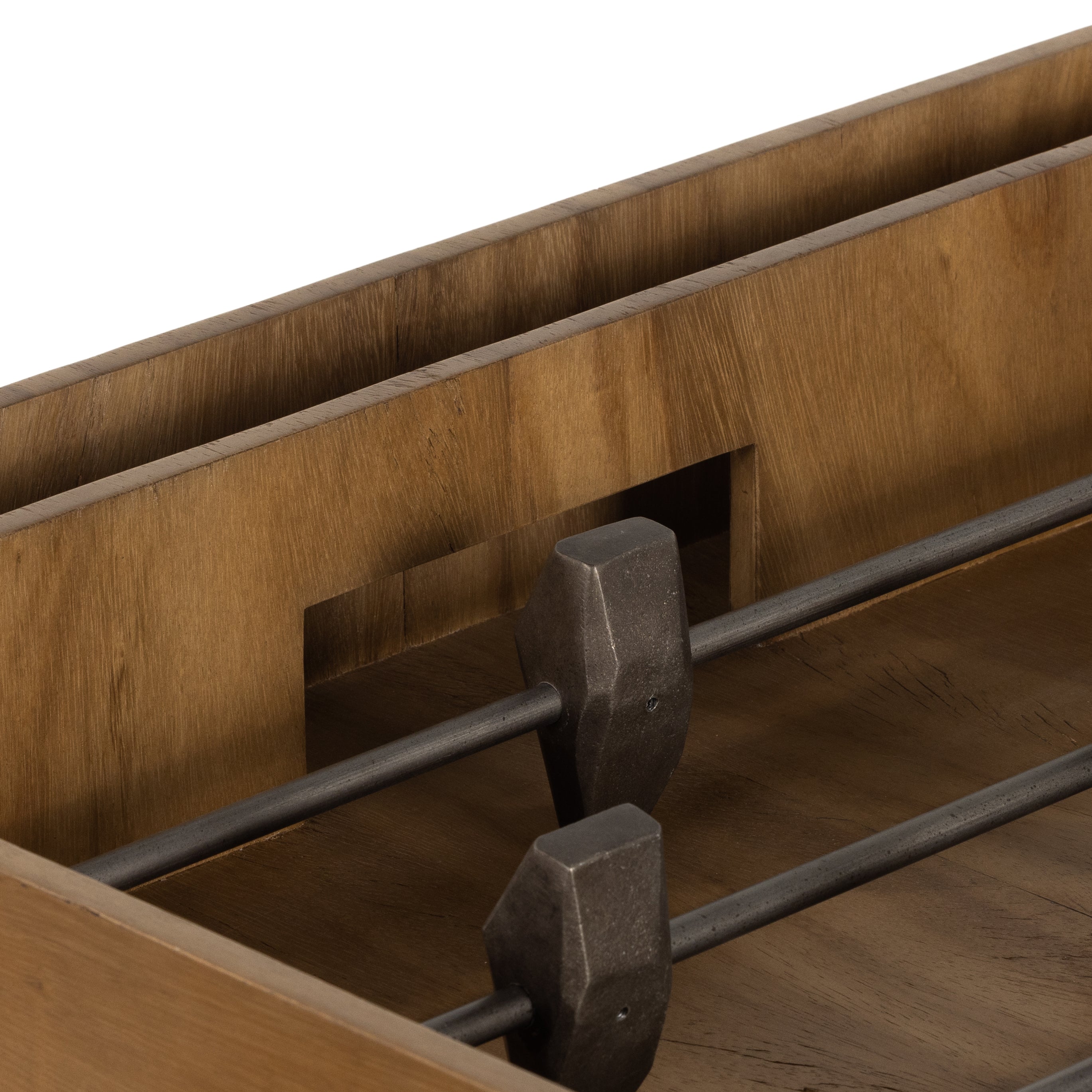 Handmade by skilled artisans, the Foosball Natural Brown Guanacaste Table is a one-of-a-kind game that features a beautiful blend of hand-finished Guanacaste wood and metal that’s been aged through a manual, month-long process using natural elements to bring unique character to each piece. Includes three balls. Amethyst Home provides interior design services, furniture, rugs, and lighting in the Omaha metro area.
