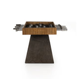 Handmade by skilled artisans, the Foosball Natural Brown Guanacaste Table is a one-of-a-kind game that features a beautiful blend of hand-finished Guanacaste wood and metal that’s been aged through a manual, month-long process using natural elements to bring unique character to each piece. Includes three balls. Amethyst Home provides interior design services, furniture, rugs, and lighting in the Portland metro area.