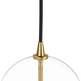 Featuring Glass Burnished Brass Clear Glass Globe Medium Pendant by Four Hands at Amethyst Home. A single glass sphere dangles for a stunning effect. Each globe is individually blown, shaped and sculpted by hand through a one-hour process. Brass and glass are 98% recyclable. Designed and sustainably crafted in Poland by Schwung.
Overall Dimensions : 7.75"w x 7. Amethyst Home provides interior design, new home construction design consulting, vintage area rugs, and lighting in the Austin metro area.