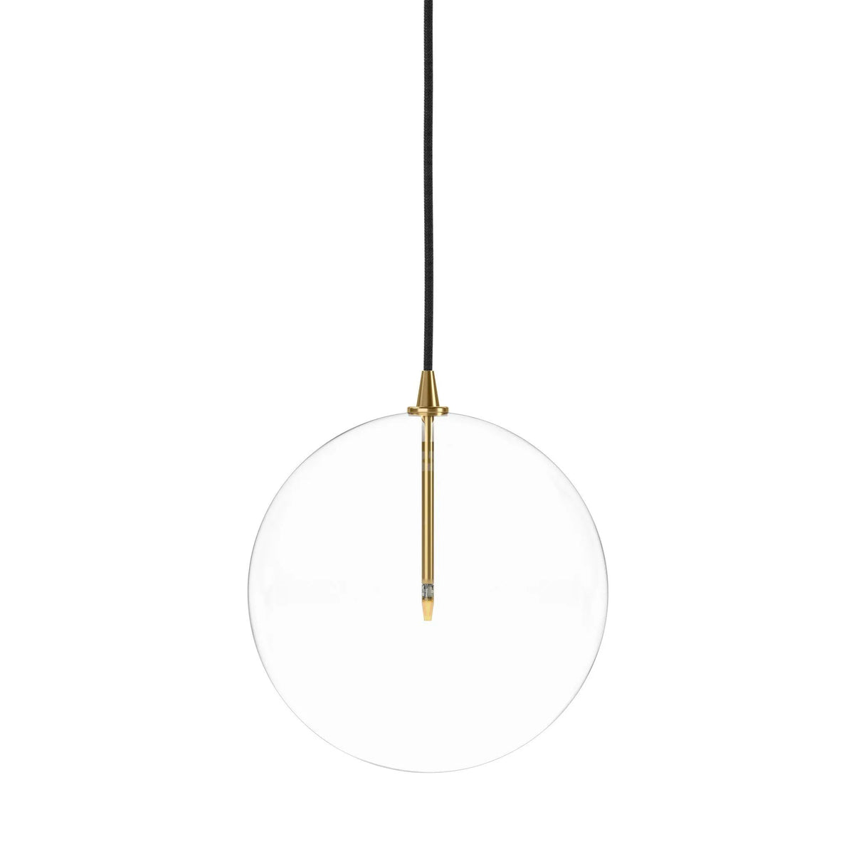 Glass Burnished Brass Clear Glass Globe Large Pendant | ready to ship!