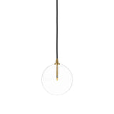 Featuring Glass Burnished Brass Clear Glass Globe Medium Pendant by Four Hands at Amethyst Home. A single glass sphere dangles for a stunning effect. Each globe is individually blown, shaped and sculpted by hand through a one-hour process. Brass and glass are 98% recyclable. Designed and sustainably crafted in Poland by Schwung.
Overall Dimensions : 7.75"w x 7.. Amethyst Home provides interior design, new home construction design consulting, vintage area rugs, and lighting in the Omaha metro area.