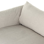 A slipcovered sofa made for modern living. Shelter arms and big, pillow-inspired cushions are covered in a durable comfortable fabric prime for lounging. Performance fabrics are specially created to withstand spills, stains, high traffic and wear, ensuring long-term comfort and unmatched durability. Amethyst Home provides interior design, new construction, custom furniture, and area rugs in the Laguna Beach metro area.