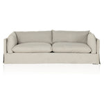 Featuring Habitat Bennett Moon Sofa by Four Hands at Amethyst Home. A slipcovered sofa made for modern living. Shelter arms and big, pillow-inspired cushions are covered in a durable, comfortable fabric prime for lounging. Performance fabrics are specially created to withstand spills, stains, high traffic and wear, ensuring long-term comfort and unmatched du. Amethyst Home provides interior design, new home construction design consulting, vintage area rugs, and lighting in the Portland metro area.