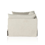 Featuring Habitat Bennett Moon Sofa by Four Hands at Amethyst Home. A slipcovered sofa made for modern living. Shelter arms and big, pillow-inspired cushions are covered in a durable, comfortable fabric prime for lounging. Performance fabrics are specially created to withstand spills, stains, high traffic and wear, ensuring long-term comfort and unmatched d. Amethyst Home provides interior design, new home construction design consulting, vintage area rugs, and lighting in the San Diego metro area.