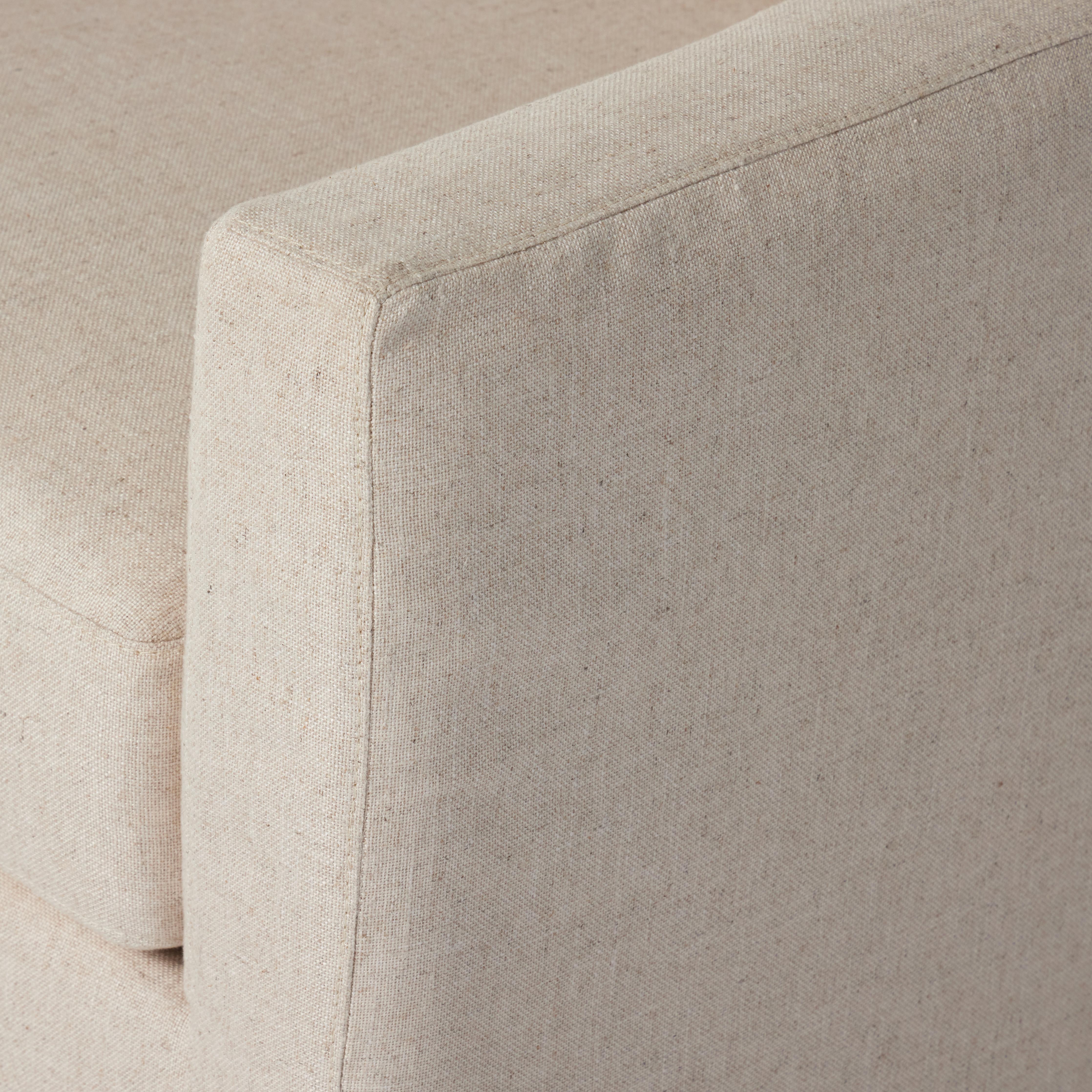 Featuring Hampton Creme Slipcover Swivel Chair by Four Hands at Amethyst Home. Proudly built by American makers using US-sourced materials and mechanisms. This classic swivel chair features clean track arms, a high, supportive back, feather filling and a 360-degree swivel. Upholstered with a fully removable slipcover of PFAS-free performance fabric that can. Amethyst Home provides interior design, new home construction design consulting, vintage area rugs, and lighting in the Nashville metro area.