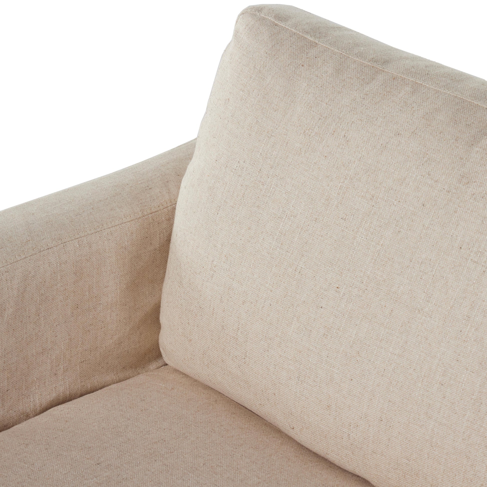 Proudly built by American makers using US-sourced materials and mechanisms. This classic swivel chair features clean track arms, a high, supportive back, feather filling and a 360-degree swivel. Upholstered with a fully removable slipcover of PFAS-free performance fabric that can be dry-cleaned for easy care. Amethyst Home provides interior design, new home construction design consulting, vintage area rugs, and lighting in the Nashville metro area.