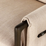 Featuring Harrison Alcala Wheat Chair by Four Hands at Amethyst Home. Details make the chair. With poly-blend performance fabric that wraps each arm, faux toggles add an element of interest to midcentury-inspired seating in a wheat hue, with softly sculpted parawood framing carrying out a beautiful neutral look.Overall Dimensions: 32.25"W x 34.75"L x 31.75"H
Collection: BelfastColor. Amethyst Home provides interior design, new construction, custom furniture, and area rugs in the Dallas metro area.