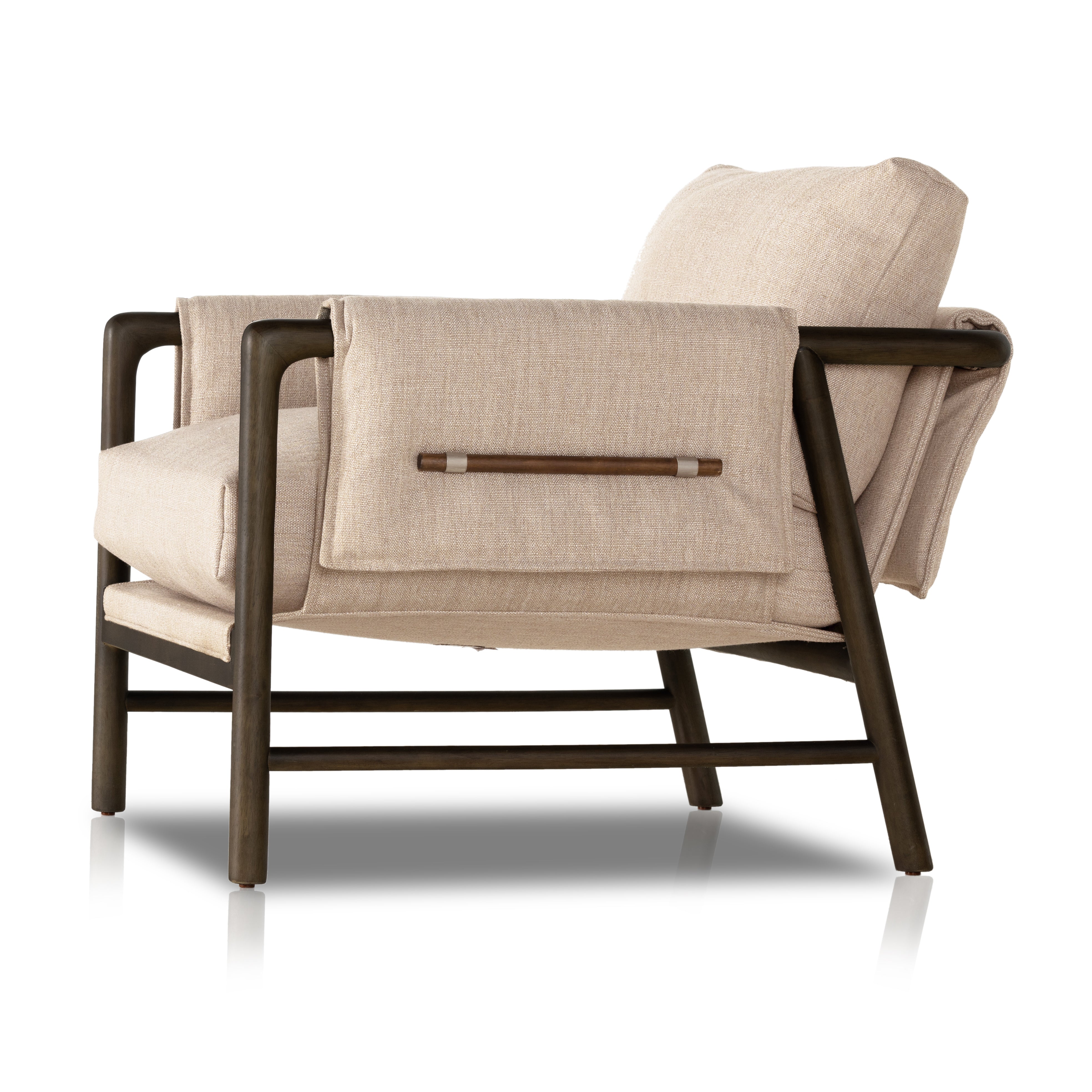 Featuring Harrison Alcala Wheat Chair by Four Hands at Amethyst Home. Details make the chair. With poly-blend performance fabric that wraps each arm, faux toggles add an element of interest to midcentury-inspired seating in a wheat hue, with softly sculpted parawood framing carrying out a beautiful neutral look.Overall Dimensions: 32.25"W x 34.75"L x 31.75"H
Collection: BelfastCol. Amethyst Home provides interior design, new construction, custom furniture, and area rugs in the Monterey metro area.