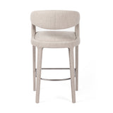 Featuring Hawkins Savile Flannel Bar + Counter Stool by Four Hands at Amethyst Home. Strike a pose. Curved and finely sculpted, a high-performance fabric-upholstered stool makes for a shapely addition to the well-styled bar. Performance fabrics are specially created to withstand spills, stains, high traffic and wear, ensuring long-term comfort and unmatch. Amethyst Home provides interior design, new home construction design consulting, vintage area rugs, and lighting in the Kansas City metro area.