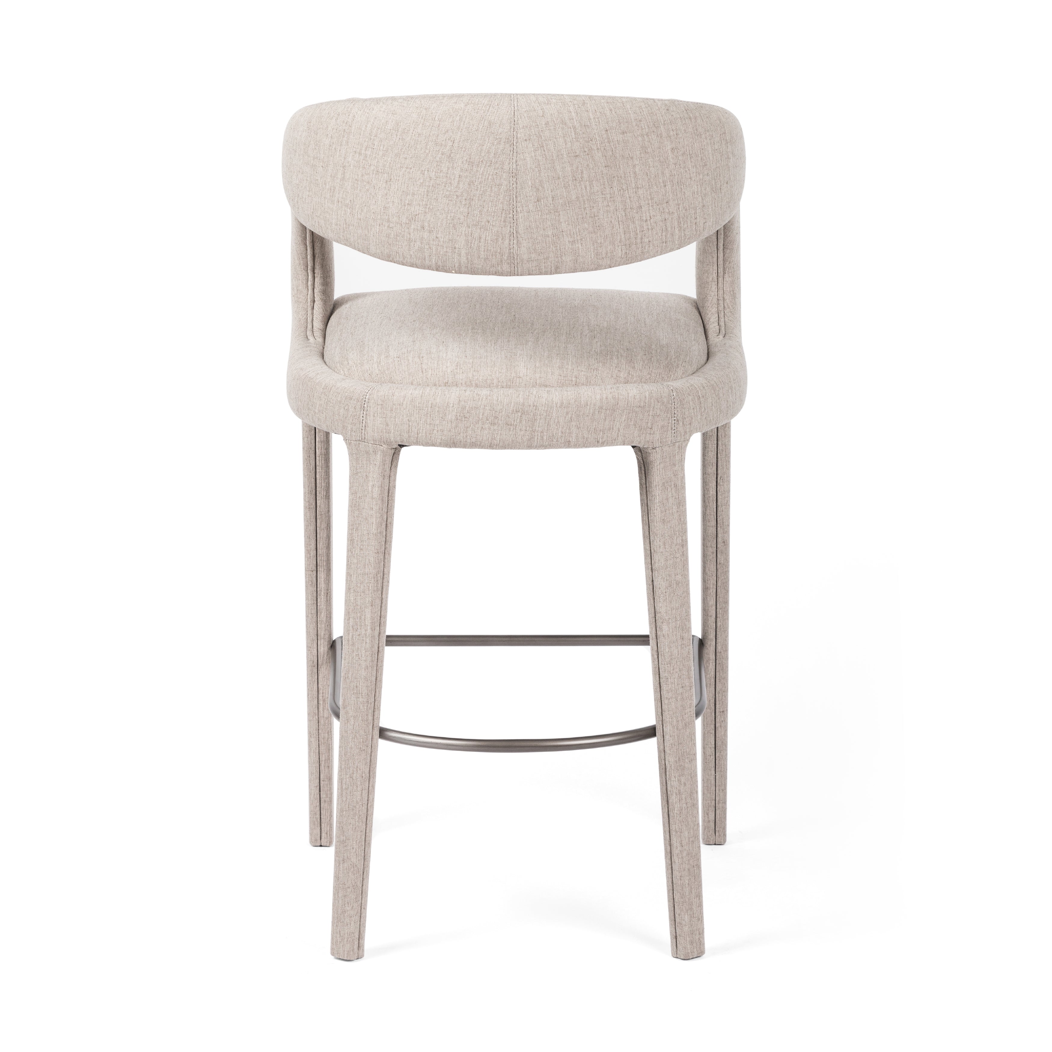 Featuring Hawkins Savile Flannel Bar + Counter Stool by Four Hands at Amethyst Home. Strike a pose. Curved and finely sculpted, a high-performance fabric-upholstered stool makes for a shapely addition to the well-styled bar. Performance fabrics are specially created to withstand spills, stains, high traffic and wear, ensuring long-term comfort and unmatch. Amethyst Home provides interior design, new home construction design consulting, vintage area rugs, and lighting in the Kansas City metro area.