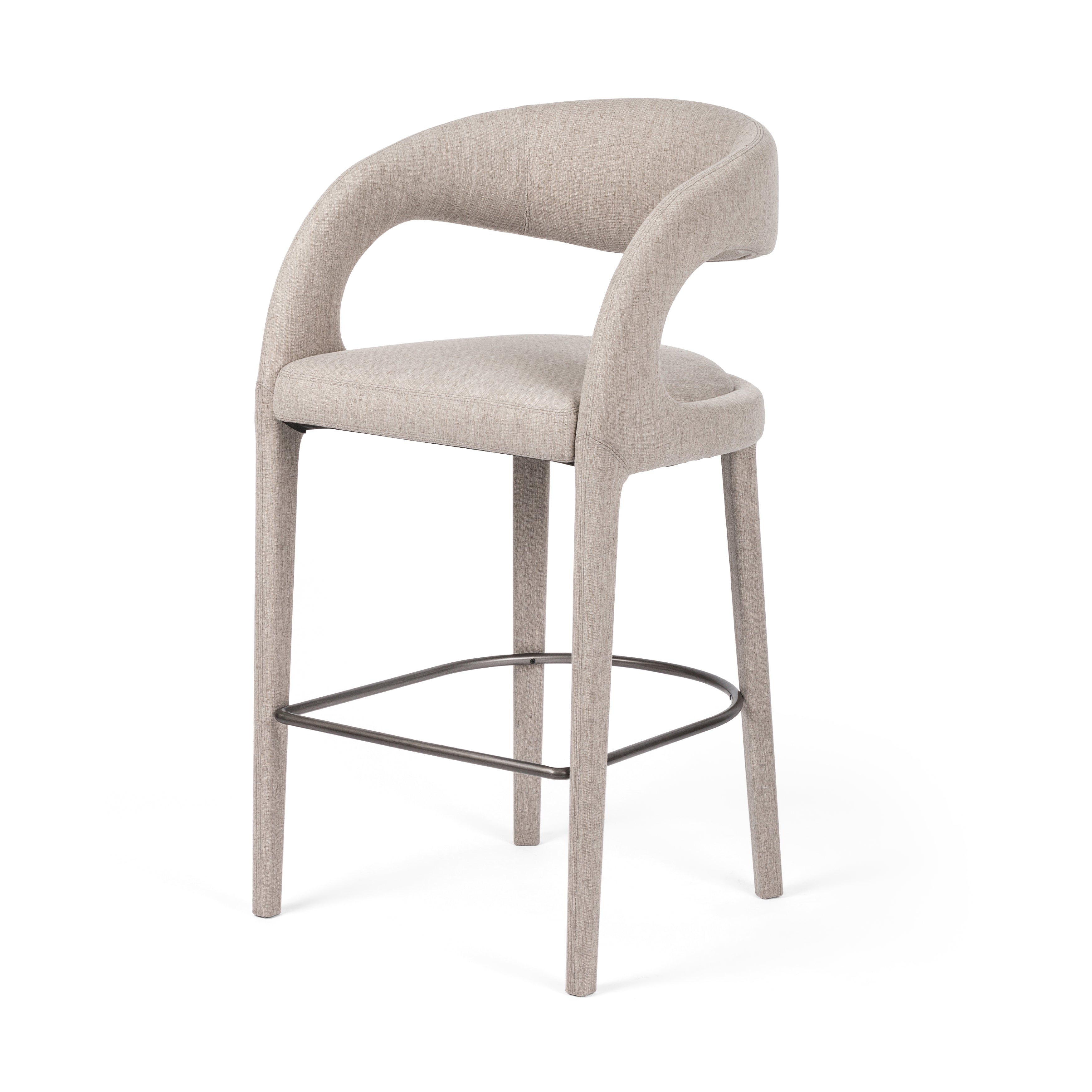 Strike a pose. Curved and finely sculpted, a high-performance fabric-upholstered stool makes for a shapely addition to the well-styled bar. Performance fabrics are specially created to withstand spills, stains, high traffic and wear, ensuring long-term comfort and unmatched durability. Amethyst Home provides interior design, new home construction design consulting, vintage area rugs, and lighting in the Portland metro area.
