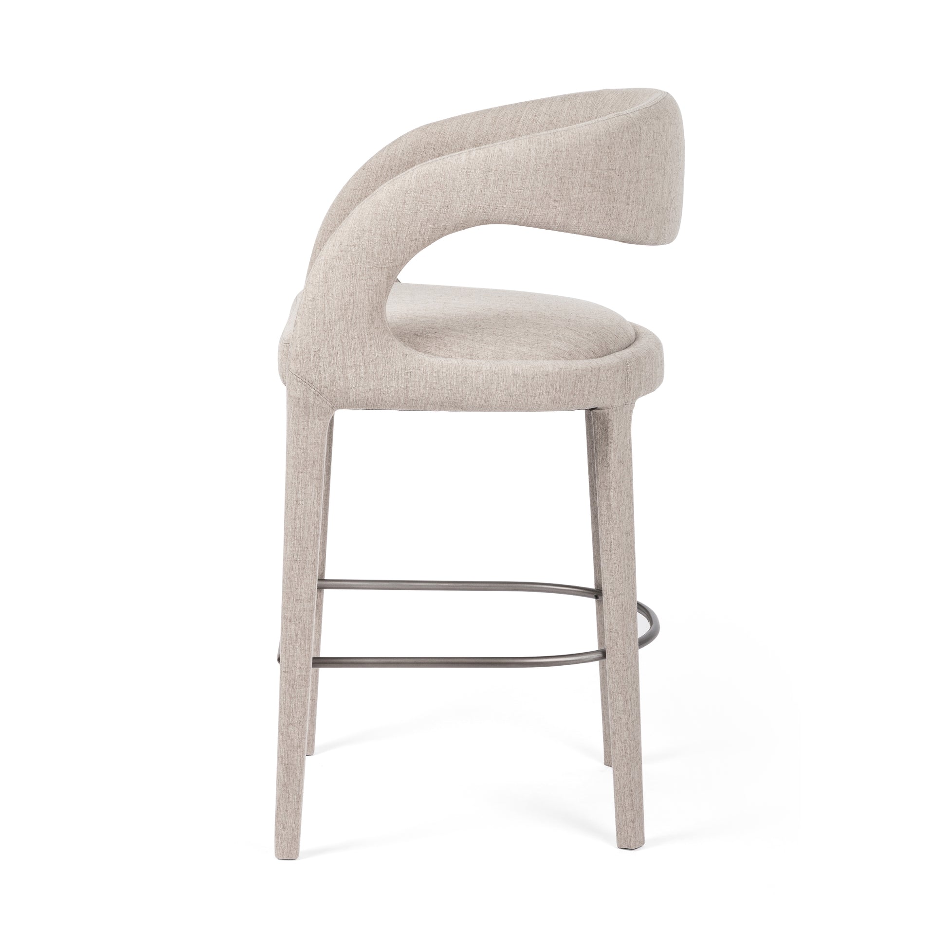 Strike a pose. Curved and finely sculpted, a high-performance fabric-upholstered stool makes for a shapely addition to the well-styled bar. Performance fabrics are specially created to withstand spills, stains, high traffic and wear, ensuring long-term comfort and unmatched durability. Amethyst Home provides interior design, new home construction design consulting, vintage area rugs, and lighting in the San Diego metro area.