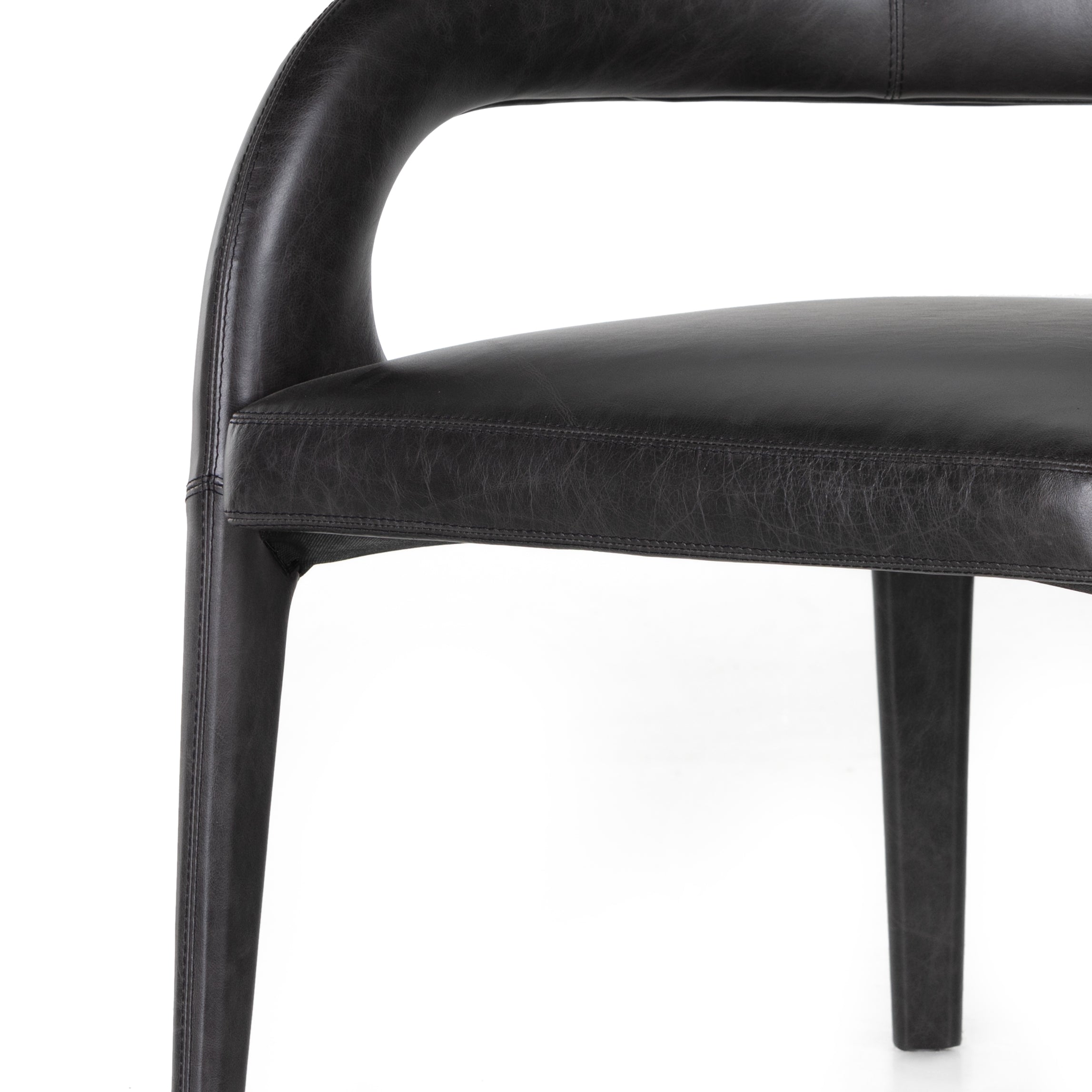 Strike a pose. Well curved and finely sculpted, black top-grain leather exclusive to Four Hands makes a uniquely shapely statement in any room. Amethyst Home provides interior design, new construction, custom furniture, and area rugs in the Salt Lake City metro area.