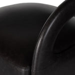 Featuring Hawkins Sonoma Black Swivel Chair by Four Hands at Amethyst Home. This 360-swivel update of the fan-favorite stationary design makes quite the statement. Well curved and finely sculpted, exclusive black top-grain leather makes a uniquely shapely statement in any room.
Overall Dimensions: 26"W x 26"L x 29"HColors: Sonoma ButterscotchMaterials: Top. Amethyst Home provides interior design, new home construction design consulting, vintage area rugs, and lighting in the Des Moines metro area.