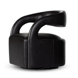 Featuring Hawkins Sonoma Black Swivel Chair by Four Hands at Amethyst Home. This 360-swivel update of the fan-favorite stationary design makes quite the statement. Well curved and finely sculpted, exclusive black top-grain leather makes a uniquely shapely statement in any room.
Overall Dimensions: 26"W x 26"L x 29"HColors: Sonoma ButterscotchMaterials: To. Amethyst Home provides interior design, new home construction design consulting, vintage area rugs, and lighting in the Los Angeles metro area.