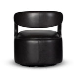 Featuring Hawkins Sonoma Black Swivel Chair by Four Hands at Amethyst Home. This 360-swivel update of the fan-favorite stationary design makes quite the statement. Well curved and finely sculpted, exclusive black top-grain leather makes a uniquely shapely statement in any room.
Overall Dimensions: 26"W x 26"L x 29"HColors: Sonoma ButterscotchMaterials: . Amethyst Home provides interior design, new home construction design consulting, vintage area rugs, and lighting in the Newport Beach metro area.