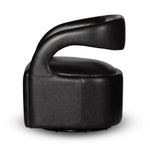 Featuring Hawkins Sonoma Black Swivel Chair by Four Hands at Amethyst Home. This 360-swivel update of the fan-favorite stationary design makes quite the statement. Well curved and finely sculpted, exclusive black top-grain leather makes a uniquely shapely statement in any room.
Overall Dimensions: 26"W x 26"L x 29"HColors: Sonoma ButterscotchMaterials: Top . Amethyst Home provides interior design, new home construction design consulting, vintage area rugs, and lighting in the Park City metro area.