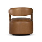 This 360-swivel update of the fan-favorite stationary design makes quite the statement. Well curved and finely sculpted, butterscotch-colored top-grain leather exclusive to Four Hands makes a uniquely shapely statement in any room. Amethyst Home provides interior design, new construction, custom furniture and area rugs in the Des Moines metro area
