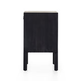 Featuring Isador Black Wash Poplar Bar Cabinet by Four Hands at Amethyst Home. Beautifully simple in spirit. Black-washed solid poplar forms a Parsons-style bar cabinet, with iron and leather hardware for a material-driven update to Shaker-inspired styling. Inside, dual drawers plus generous bottle storage await drink go-tos and bar accessories.Overall Dimensions: 36"W x 19". Amethyst Home provides interior design, new construction, custom furniture, and area rugs in the Salt Lake City metro area.