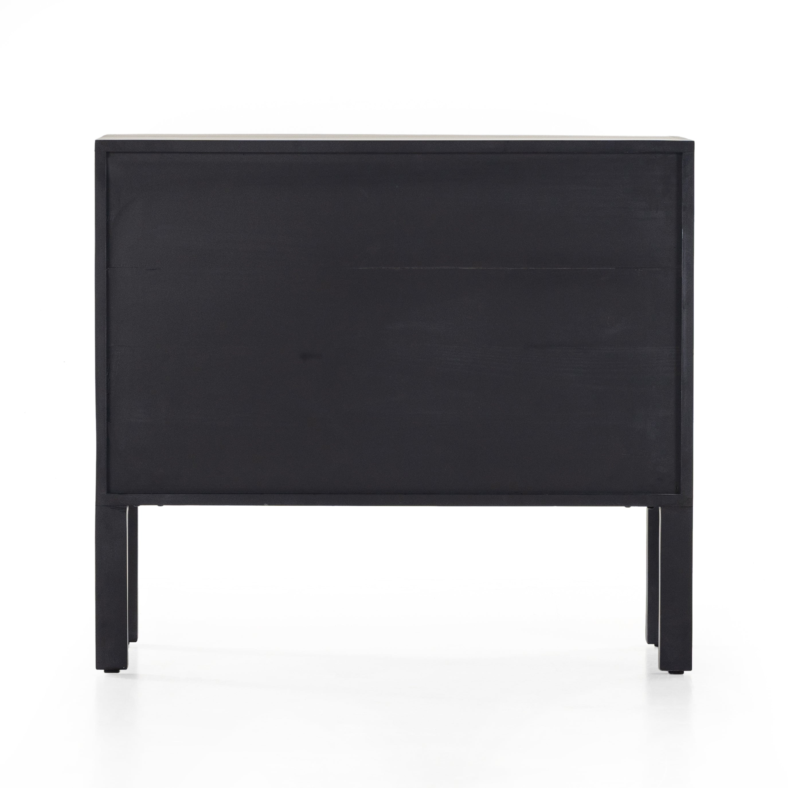 Featuring Isador Black Wash Poplar Bar Cabinet by Four Hands at Amethyst Home. Beautifully simple in spirit. Black-washed solid poplar forms a Parsons-style bar cabinet, with iron and leather hardware for a material-driven update to Shaker-inspired styling. Inside, dual drawers plus generous bottle storage await drink go-tos and bar accessories.Overall Dimensions: 36"W x 19"L x 32". Amethyst Home provides interior design, new construction, custom furniture, and area rugs in the Seattle metro area.