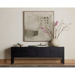 Featuring Isador Black Wash Poplar Media Console by Four Hands at Amethyst Home. Beautifully simple in spirit. Black-washed dry poplar forms a clean-lined media console with faux dovetail joinery plus iron and leather hardware, for a material-driven update to Shaker-inspired styling. Rear cutouts for cord management.Overall Dimensions: 80"W x 19"L x 26"H
Collection: FultonColors: Bla. Amethyst Home provides interior design, new construction, custom furniture, and area rugs in the Omaha metro area.