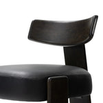 Featuring Issa Carson Black Accent Chair by Four Hands at Amethyst Home. This polished tri-leg chair features a "floating" seat cushion that has been constructed with spring suspension and a seemingly invisible connection to the legs. With a seat of black top-grain leather and a wooden frame, the chair evokes monochromatic chic.
Collection: FarrowColors:. Amethyst Home provides interior design, new home construction design consulting, vintage area rugs, and lighting in the Laguna Beach metro area.