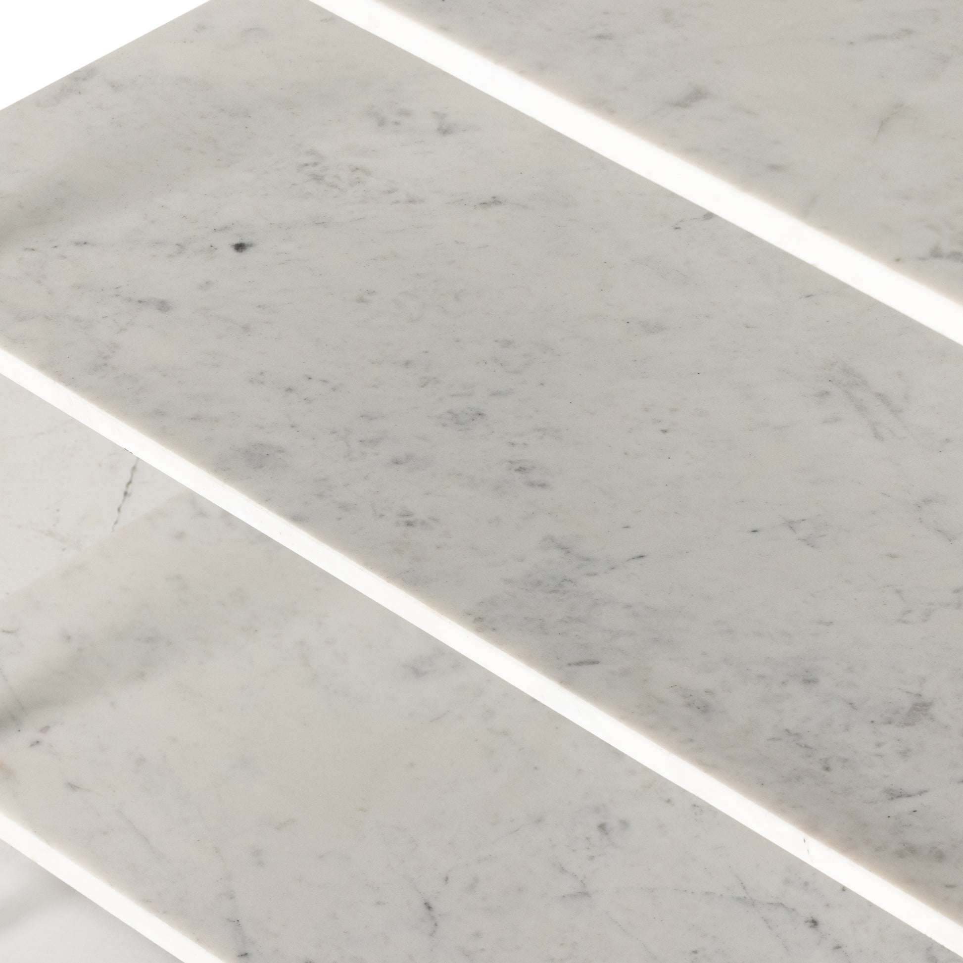Jasper Nightstand is a black-finished iron that forms a slim, airy frame for open shelving of polished white marble. Amethyst Home provides interior design services, furniture, rugs, and lighting in the Salt Lake City metro area. 