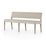Featuring Joseph Light Camel Dining Bench by Four Hands at Amethyst Home. Simply styled and midcentury-minded, Joseph Light Camel Dining Bench is a textural light taupe upholstery that features a posterior cutout for added flair, with toasted nettlewood legs for natural contrast.
Overall Dimensions: 65"W x 22.75"L x 32"HWeight: 38.34 lbsMaterials: 100% Polyester, Solid Nettlewood. Amethyst Home provides interior design services, furniture, rugs, and lighting in the Austin metro area. 