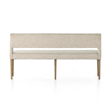 Featuring Joseph Light Camel Dining Bench by Four Hands at Amethyst Home. Simply styled and midcentury-minded, Joseph Light Camel Dining Bench is a textural light taupe upholstery that features a posterior cutout for added flair, with toasted nettlewood legs for natural contrast.
Overall Dimensions: 65"W x 22.75"L x 32"HWeight: 38.34 lbsMaterials: 100% Polyester, Solid Nettlewood. Amethyst Home provides interior design services, furniture, rugs, and lighting in the Kansas City metro area. 