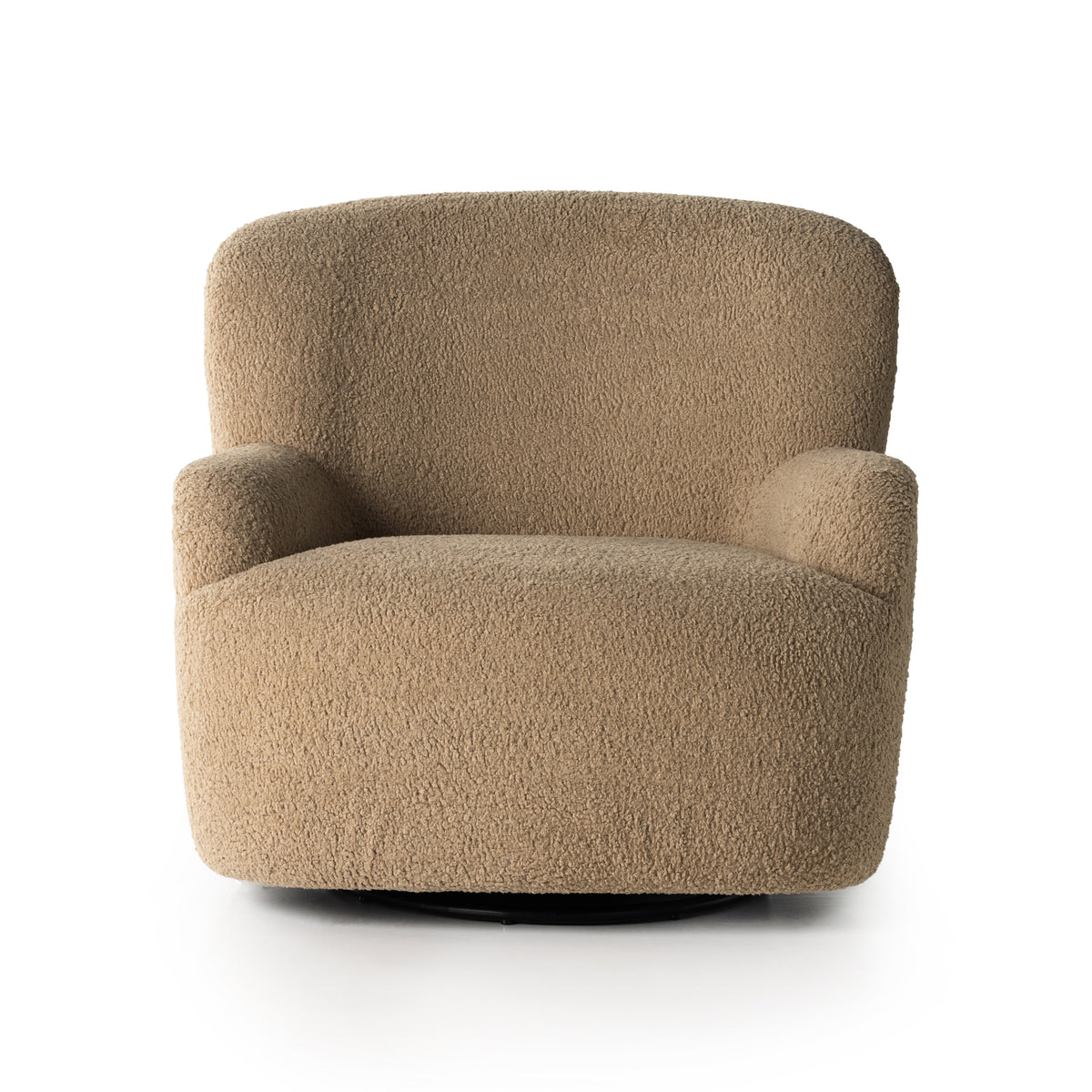 Chaise Pivotante Kadon en Peau de Mouton Camel | expédition le 16/01/2024