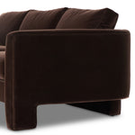 Featuring Katya Surrey Cocoa Sofa by Four Hands at Amethyst Home. Float-style this unique sofa in a room to show off design details like sleek lines and rear cutouts. Designed with S spring construction, foam and fiber seat cushioning and loose feather-blend back cushions. Upholstered in a soft, velvety cotton in a rich chocolate brown.Overall Dimensions: 96.50"W x 39.75"L x 33"H
Col. Amethyst Home provides interior design, new construction, custom furniture, and area rugs in the Omaha metro area.