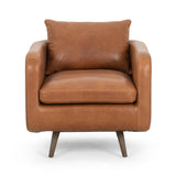 Featuring Kaya Haven Tobacco Swivel Chair by Four Hands at Amethyst Home. Angled to perfection, atop a 360-degree swivel. Tobacco-finished top-grain leather meet tapered parawood legs, which have been wire-brushed for retro undertones.Overall Dimensions: 28.50"W x 33"L x 29.50"H
Collection: KensingtonColors: Haven Tobacco ,Distressed NaturalMaterials: Top Grain Leather ,Solid Para. Amethyst Home provides interior design, new construction, custom furniture, and area rugs in the Portland metro area.