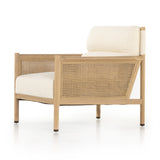 Featuring Kempsey Kerby Ivory Chair by Four Hands at Amethyst Home. Craft a Parisian vibe with French-inspired seating. With a soft, comfortable texture and light cream hue, high performance-upholstered seating is perfectly positioned for comfort, with ash framing and woven sides of natural cane. Performance fabrics are specially created to withstand spills, st. Amethyst Home provides interior design, new home construction design consulting, vintage area rugs, and lighting in the Miami metro area.